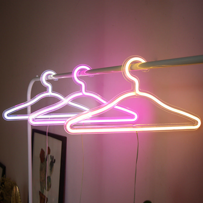 LED Neon Light Clothes Hanger