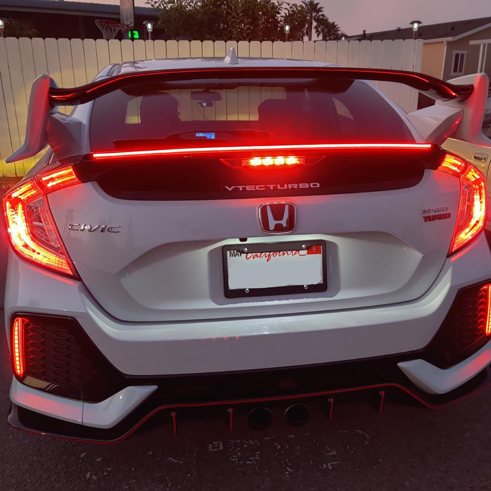 LED Brake Duck style Carbon Spoiler